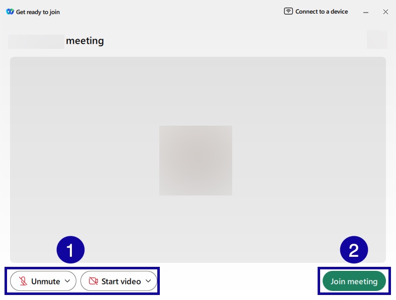 Join meeting and options highlighted