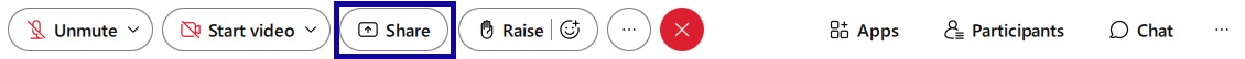 Share button highlighted