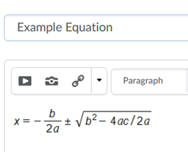 Locate the equation to be edited