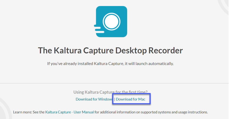 how to download kaltura capture on mac