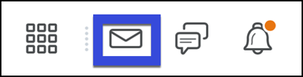 Email icon displayed on the Mini Bar in D2L