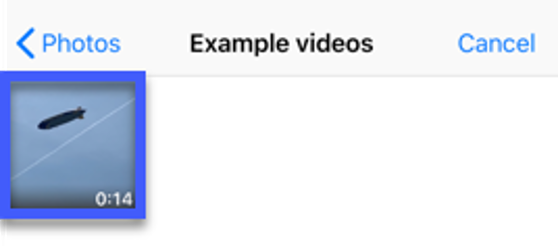 Select the video that you wish to upload.