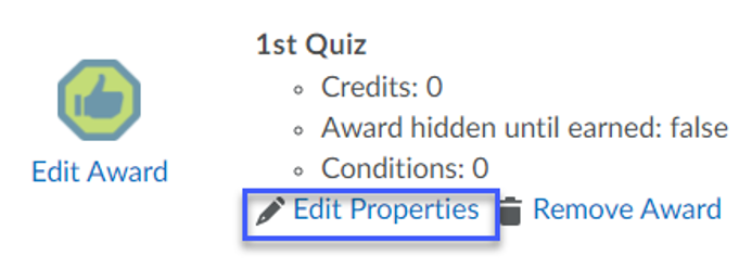 Screenshot of Edit Properties location.
