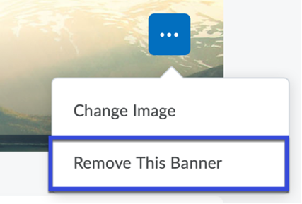 More options menu activated with Remove This Banner highlighted.