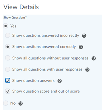 Screenshot of the Submission View Preferences pane.