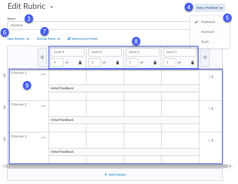 Creating Rubrics – Instructor Resource Site