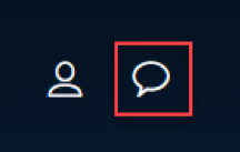 Shows Chat icon.