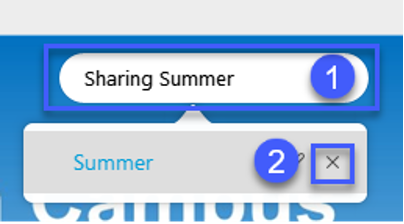 Select the Share menu at the top of the screen and then select the Close button.